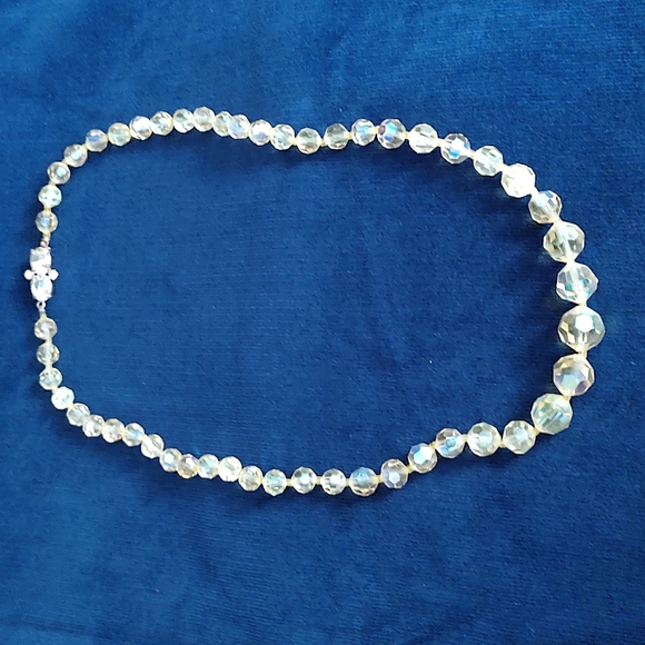 Vintage Amber Cut Crystal Necklace - Picture 8 of 10